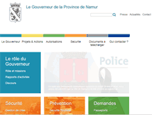 Tablet Screenshot of gouverneurnamur.be